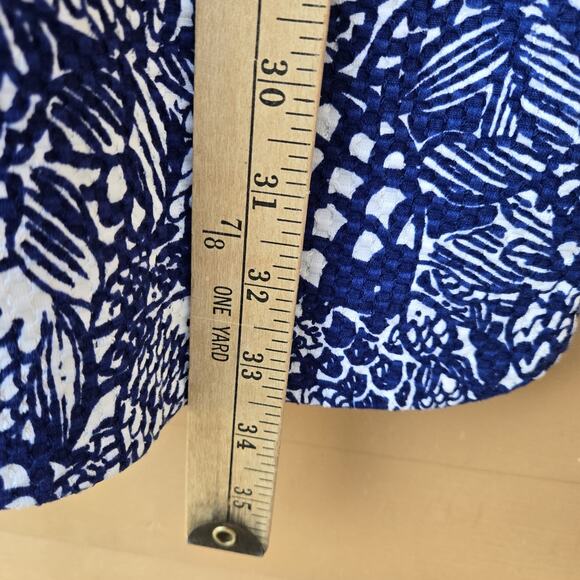 Lilly Pulitzer Target Blue White Upstream Koi Fish Sheath Dress Sz 8 - Picture 10 of 10